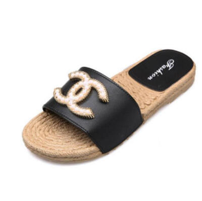 

Womens Slip On Pearl Flat Sliders Ladies Summer Flip Flops Slipper Mules Sandals