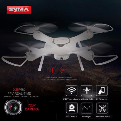 

Romacci Original Syma X5UW-D Wifi FPV Adjustable 720P HD Camera RTF Optical Flow Positioning Altitude Hold Quadcopter