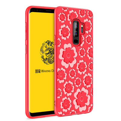 

Goowiiz Fashion Phone Case For Samsung Galaxy S9S9 Plus 3D Relief Flower Ultrathin Soft TPU Full Protection