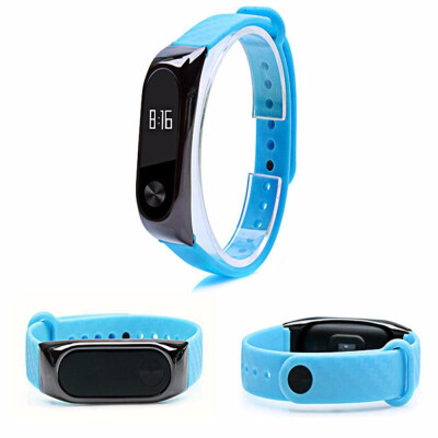 

Metal Case Colorful Strap Wristband Replacement Smart Band Accessories For Mi Band 2