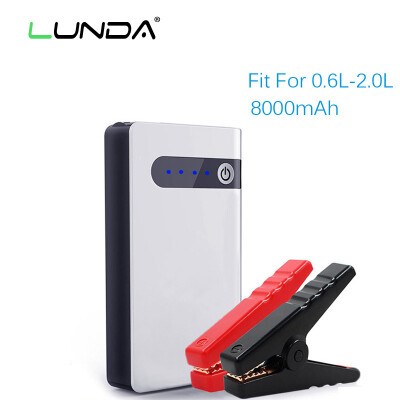 

LUNDA Jump Starter 8000mAh 12V Car jump starter Portable Power Bank mini Emergency booster Car Battery Car Charger To 20L Car