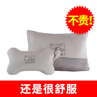 

Rice soup car headrest pillow set hollow cotton car car lumbar neck pillow pillow four seasons universal backrest T-103557-D headrest lumbar suit two sets of gray