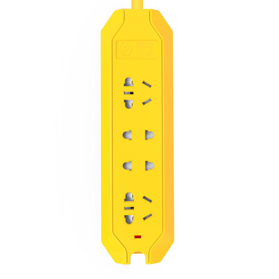 

Breeze kyfen QF-B8 four anti-fall&long line engineering multi-function thickening line through security protection door flame retardant material yellow socket 15 meters