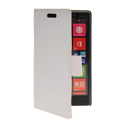 

MOONCASE Slim Leather Side Flip Wallet Card Slot Pouch Stand Shell Back ЧЕХОЛ ДЛЯ Nokia Lumia 930 White