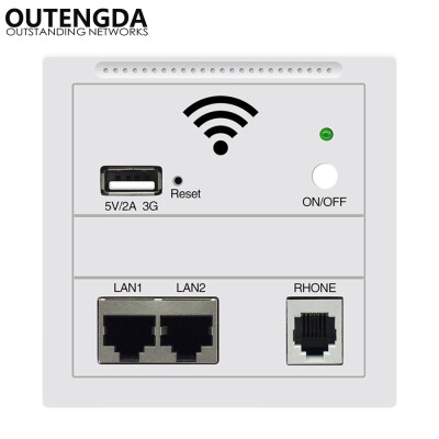 

OUTENGDA in Wall AP for smart Hotel Embedded Access Point Wi-Fi Wireless POE Supported Wireless Router Repeater WhiteChampagne