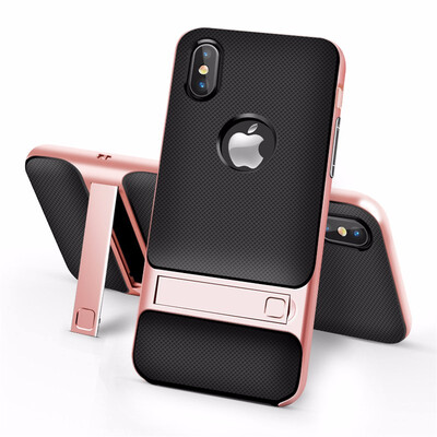 

Goowiiz Phone Case For Iphone 78X7 Plus8 Plus Fashion Slim Shockproof Silicone TPU PC Hard Bracket