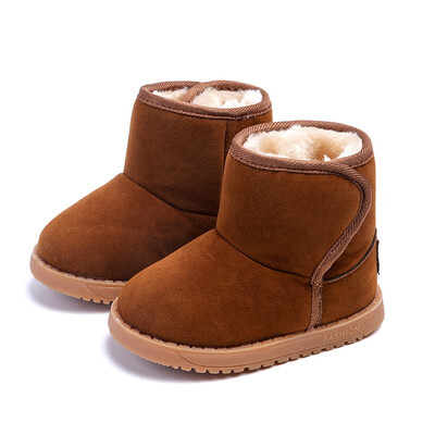 

Winter Warm Boys Girls Snow Boots Shoes Fashion Flat With Plush Child Kids Snow Boots Shoes 13-15 CM Baby Boots Toddler Shoes