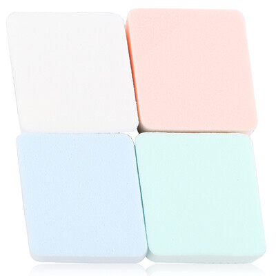 

NIKA NIKA professional makeup puff four-color small flag make-up makeup puff makeup remover cotton dry&wet puff non-latex