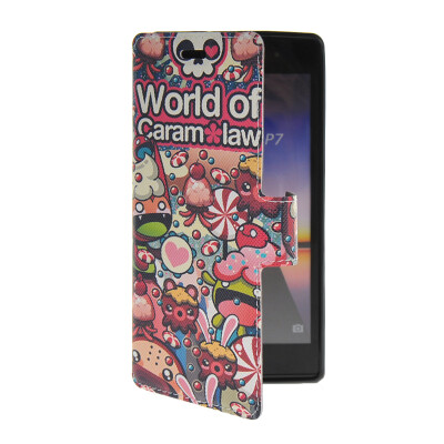 

MOONCASE Cute Pattern Leather Side Flip Wallet Card Slot Pouch Stand Shell Back Case Cover For Huawei Ascend P7