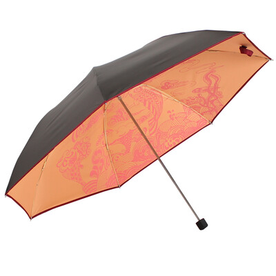 

HEAVEN umbrella black silk screen constellation three fold sunny umbrella