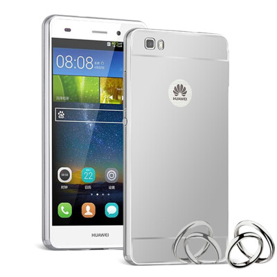 

MOONCASE Plating Metal Frame Edge Mirror Back Protective Shell 2 in 1 Thin Case Cover for Huawei Ascend P8 Lite 5.0