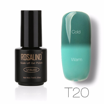 

ROSALIND Gel 1S 7ML Temperature changing Chameleon Gel Nail Polish Top Base Coat Needed poly gel Semi Permanent primer for nails