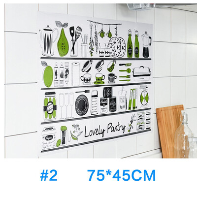 

7545cm Kitchen Oilproof Removable Wall Stickers Aluminum foil Art Decor Home Decal Flamingo oil stickers wall stickers