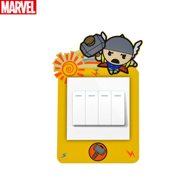 

Marvel Raytheon Switch Sticker Cover Soft Rubber Luminous Switch Sticker Creative Cartoon Switch Set Decorative Sticker Wall Sticker Socket Cover