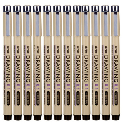 

Золотые годы (Genvana) G-0951 0.1MM- черное перо иглы (12 палочки)