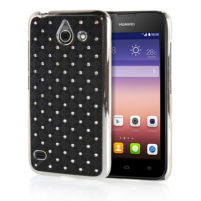 

MOONCASE Hard Chrome Plated Star Bling Back ЧЕХОЛ ДЛЯ Huawei Ascend Y550 Black