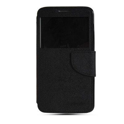 

MOONCASE Classic cross pattern Leather Side Flip Wallet Card Case Cover For Samsung Galaxy Note 3 Neo N7505 Black