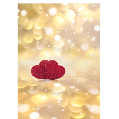 

Two Love Hearts Photo Backdrop 57FT Vinyl Fabric Cloth Digital Printing Photo Background s-1155