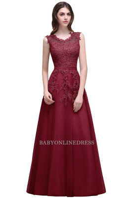 

Lace Embroidery Long Prom Dresses Pink Sheer Back Pearls Formal Evening Party Dresses