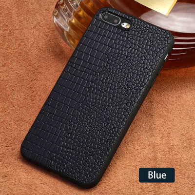 

Genuine Leather Phone Case For iPhone X Crocodile texture Back Cover For 6 6S 7 8 Plus Cases