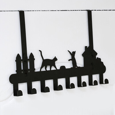 

Hook-free nail hook door back mute hook frosted 8 hook cute cat