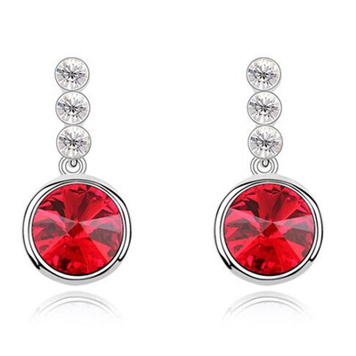 

Design Elegant Round Crystal from Austrian Drop Earrings For Women Party Dangle Earrings Vintage Fashion Jewelry 10497