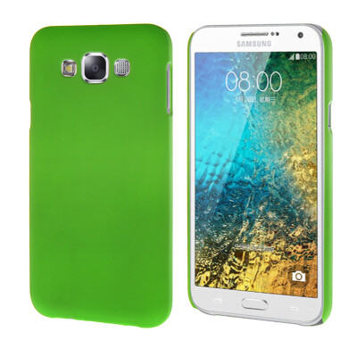 

MOONCASE Hard Rubberized Rubber Shell Back Protective Case Cover for Samsung Galaxy E7 Green