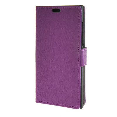 

MOONCASE Vivid colors Leather Wallet Card Slot Bracket Back чехол для BlackBerry Leap Purple