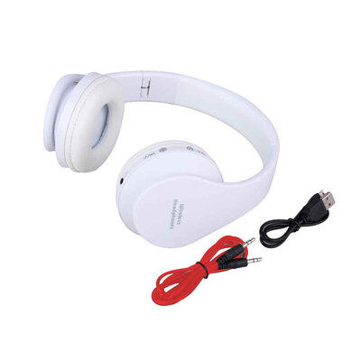 

Foldable Wireless Stereo Bluetooth Headset For iPhone Cellphone PC Laptop White