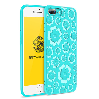 

Goowiiz Fashion Phone Case For Iphone 7 Plus8 Plus 3D Relief Flower Ultrathin Soft TPU Full Protection