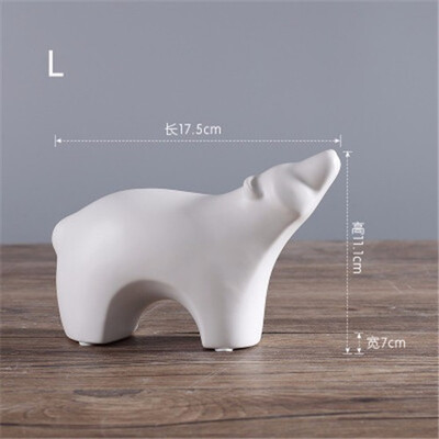 

Nordic polar bear ceramic decor crafts ornament creative office living room TV cabinet home decorations animal furnishings