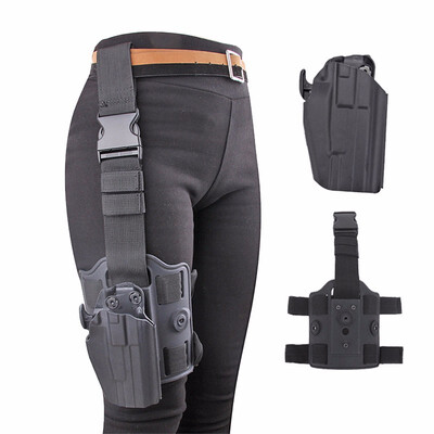 

Tactifans Tactical Gun Holster Right Hand Airsoft Compact 579 Pistol Thigh LegBelt Clip Handgun for GlockH&KUSPRuger &W