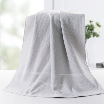 

Gold towel home textile cotton plain plain bath towel single gray 353g 14073cm