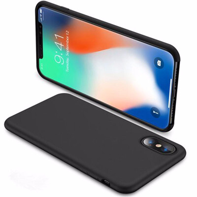 

IPhone X Case Love Series liquid silica gel double layer structure shockproofeasy to clean soft microfiber pad