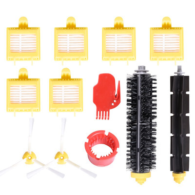 

6PCS Hepa Filter 2PCS Side Brush 1Set Bristle & Flexible Beater Brush for iRobot Roomba 700 Series Vacuum Cleaner Replace Kits