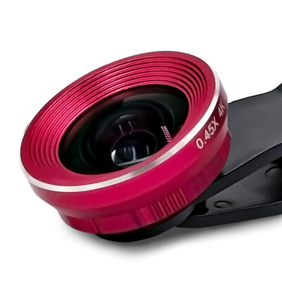 

C&C gold mobile phone lens wide angle macro fisheye three-in-one apple universal professional photo SLR external camera HD red