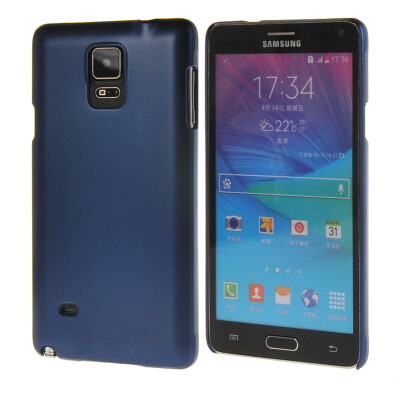 

MOONCASE Matte Hard Rubber Shell Back Protective Rubberized Case Cover for Samsung Galaxy Note 4 Blue