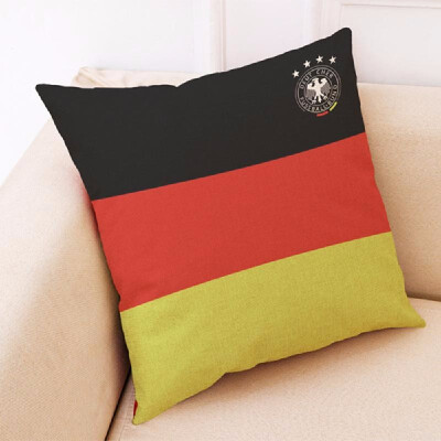 

The 2018 World Soccer Cup Home Decor National Flag Cushion Cover Linen Sofa Design Throw Pillow Case