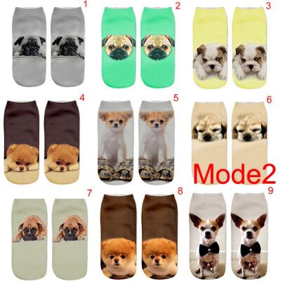 

3D Cartoon Animal Dog Printed Socks For Men Women Cute Unisex Ankle Socks