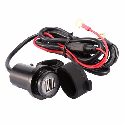 

12-24V Motorcycle 31A Dual USB Circular Waterproof Power Charger