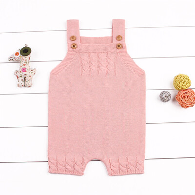 

Baby clothes spring&autumn models solid color casual knitted suspenders jumpsuit