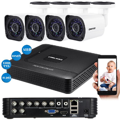 

Romacci OWSOO 8CH 1080N Digital Video Recorder 4pcs AHD 720P 1500TVL Waterproof Outdoor Bullet CCTV Camera Support HD P2P Cloud