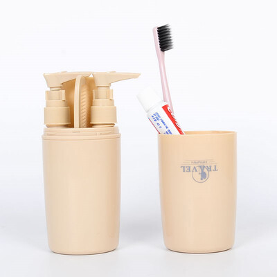 

Gagarin travel wash cups bottling portable wash bag waterproof female men travel outdoor travel set toiletries beige