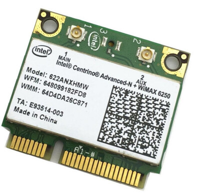 

Wifi Wimax Link 6250ANX WIMAX Wireless Card 622ANXHMW 6250 AN for intel 6250 80211abgn 300 Mbps for dell toshiba sony