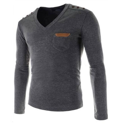 

Zogaa New Men's T-Shirt Fashion V-neck