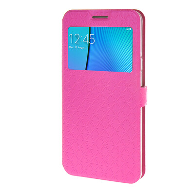 

MOONCASE чехол для Samsung Galaxy Note 5 Flip Wallet Card Slot Stand Pouch Leather Cover Hot pink