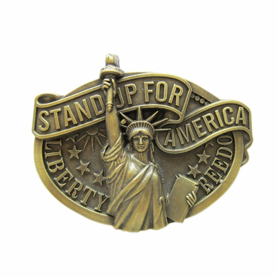 

New Vintage Bronze Plated Liberty Enlightening the World Belt Buckle Gurtelschnalle Boucle de ceinture