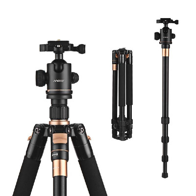 

Andoer 62inch Lightweight Travel Aluminum Alloy Tripod Monopod with 360° Ball Head Carry Bag for Canon Nikon Sony DSLR Camera