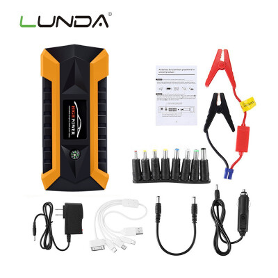 

LUNDA Car Jump Starter 4USB Car battery 800A Peak Current For Starting Power Bank Auto Battery Portable Pack Booster