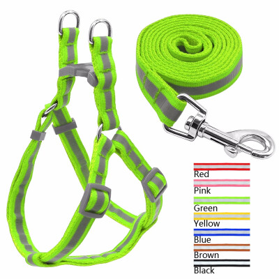 

Cntomlv 6 Colors Nylon Reflective Dog Harness Leash Lead Set For Small Medium Dogs Puppy Chihuahua Yorkie